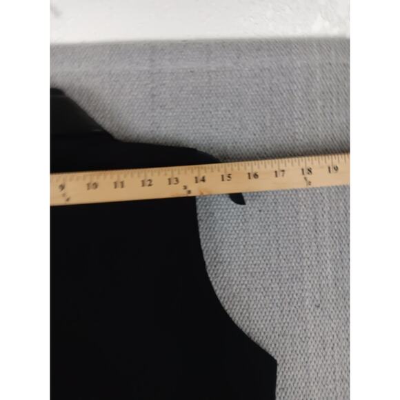 Wilsons Vintage Maxima Leather Vest Womens Large Black Zip Moto Stretch Back - Picture 9 of 12